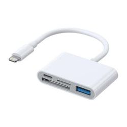 Lightning til USB OTG-adapter Joyroom S-H142 SD-kortleser, microSD (hvit)