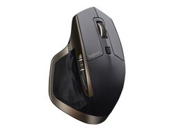 Logitech MX Master - Mus - laser - 5 knapper - trådløs - 2.4 GHz, Bluetooth - USB trådløs mottaker - meteoritt