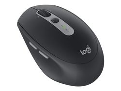 Logitech M590 Silent - Mus - høyrehendt - optisk - 7 knapper - trådløs - Bluetooth, 2.4 GHz - USB trådløs mottaker - grafittone