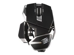 Mad Catz R.A.T. DWS - Mus - ergonomisk - høyrehendt - optisk - 14 knapper - trådløs - 2.4 GHz, Bluetooth 5.0 - USB trådløs mottaker