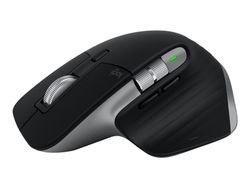 Logitech MX Master 3S (For Mac) - Mus - laser - 7 knapper - trådløs - Bluetooth, 2,4 GHz - Logitech BOLT-mottaker - grafitt