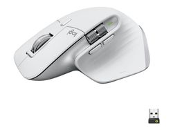 Logitech MX Master 3S Performance Wireless Mouse - Mus - ergonomisk - optisk - trådløs - Bluetooth, 2.4 GHz - Logitech Logi Bolt USB-mottaker - pale