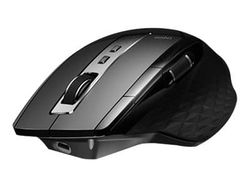 Rapoo MT750S - Mus - laser - 6 knappar - trådlös - 2.4 GHz, Bluetooth 4.0, Bluetooth 3.0 - trådlös USB-mottagare - svart