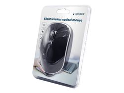 Gembird - Vertikal mus - ergonomisk - høyrehendt - optisk - 6 knapper - trådløs - 2.4 GHz - USB trådløs mottaker - svart