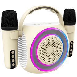 Partymic2 Trådløs høyttaler RGB + 2 trådløs. mikrofoner
