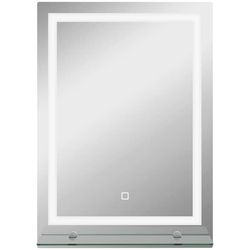 LED-badrumsspegel 50x70 cm, 3 ljuslägen, IP44, touch & minne, aluminium