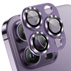 iPhone 14 Pro/14 Pro Max Kamerabeskyttelse Metall Herdet glass Lilla
