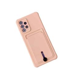 Samsung Galaxy A52 / Samsung Galaxy A52s 5G suojakuori - mikrokuituinen silikoni, jossa on kortinpidike