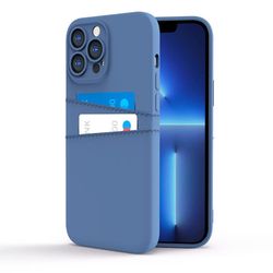 iPhone 14 Pro-skal - mikrofiber-silikone med dobbelt kortåbning