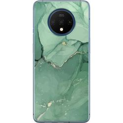 OnePlus 7T Gjennomsiktig deksel Grønn marmor