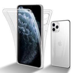 Deksel til iPhone 11 PRO 360° helkroppsbeskyttelse Silikondeksel foran og bak, allroundbeskyttelse med skjermbeskyttelse