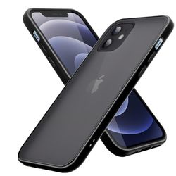 Deksel for iPhone 12 PRO MAX med TPU-silikon på innsiden og matt plast på baksiden