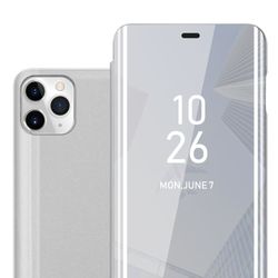 Etui for iPhone 11 PRO MAX Deksel Clear View Mirror Beskyttelsesetui med stativfunksjon 360 graders beskyttelse