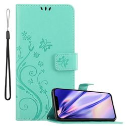 Deksel til iPhone 12 / 12 PRO Lommebokdeksel i blomster design med magnetisk lukking, stativfunksjon og kortplasser