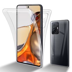 Deksel til Xiaomi 11T / 11T PRO 360° helkroppsbeskyttelse Silikondeksel foran og bak, allroundbeskyttelse med skjermbeskyttelse