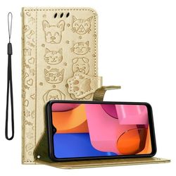 Deksel til Samsung Galaxy A20s Lommebokdeksel Hunder og Katter Beskyttelsesdeksel med stativfunksjon