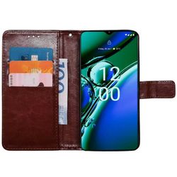 Lompakkokotelo 3-kortti Nokia G42 - Ruskea