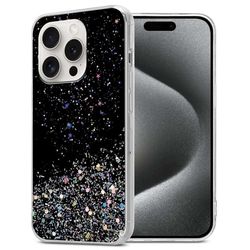 Deksel kompatibel med iPhone 15 PRO med glitrende glitter