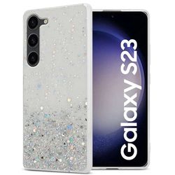 Deksel kompatibel med Samsung Galaxy S23 med glitrende glitter