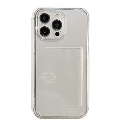 Gjennomsiktig sporkort lommebok telefonveske for iPhone iPhone 14