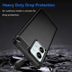SKALO Motorola Moto G84 5G Armor Carbon Iskunkestävä TPU suojakuori