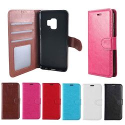 Samsung S9 Pung Taske - 3 Kortlommer - 6 Farver - SORT