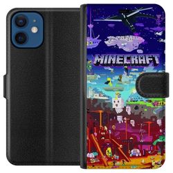 Apple iPhone 12 Lompakkokotelo MineCraft