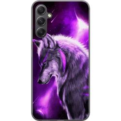 Samsung Galaxy A15 5G Läpinäkyvä kuori Punainen Susi