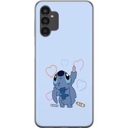 Samsung Galaxy A04s Läpinäkyvä kuori Stitch Sydämet