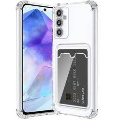 Samsung A15 gjennomsiktig veske med kortholder