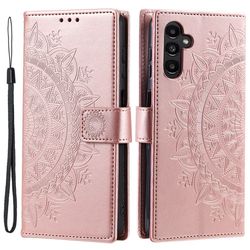 SKALO Samsung A55 5G Mandala Flip Cover - Rosa guld