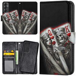 Samsung Galaxy A25 5G - Plånboksfodral/Skal King Queen Kortlek