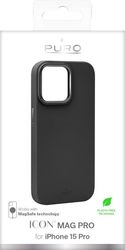 iPhone 15 Pro silicone cover ICON MAG PRO, black