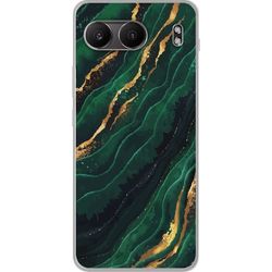 OnePlus Nord 4 Gjennomsiktig deksel Marmor Gull Grønn