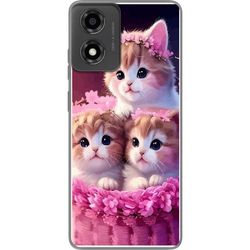 Motorola Moto E14 Gjennomsiktig deksel Katter