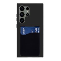 Silikon skal med korthållare Samsung Galaxy S25 Ultra - Svart
