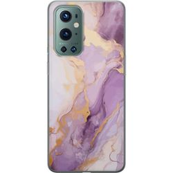 OnePlus 9 Pro Gjennomsiktig deksel Marmor Lilla Gull
