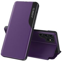 SKALO Samsung S25 Ultra Clear View Window Kotelo - Violetti