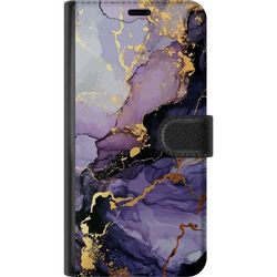Motorola Edge 50 Fusion Lompakkokotelo Purppuranhohtoinen Marmori