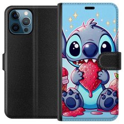 Apple iPhone 12 Pro Lommeboketui Stitch jordbær