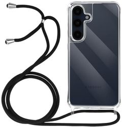 Skydd för Samsung Galaxy A16 i silikon med stötskydd och transparent flätad snodd