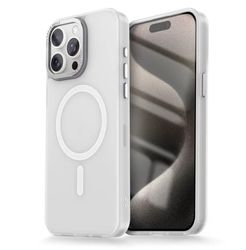 iPhone 15 - Magsafe Matteret Cover i flere farver - HVID