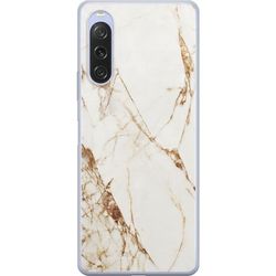 Sony Xperia 10 V Gjennomsiktig deksel Hvit marmor