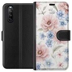 Sony Xperia 10 III Lommeboketui Romantiske blomster