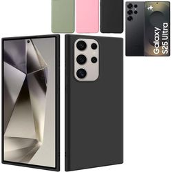Silikon TPU skal Samsung S25 Ultra fodral mobilskal skärmskydd
