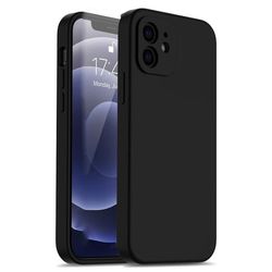 iPhone 12 Matt Svart Deksel - Ekstra Kamerabeskytter