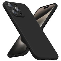 iPhone 15 Pro Max Matt Svart Deksel - Ekstra Kamerabeskytter