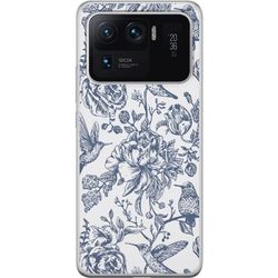 Xiaomi Mi 11 Ultra Genomskinligt Skal Blomster & Fåglar – romantiskt mönster i vintage-stil