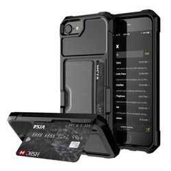 iPhone 7 og 8 beskyttende cover af hybridmateriale - Sort