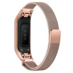 Samsung Galaxy Fit e milanese ruostumattomasta teräksestä valmistettu rannekello - Ruusukulta